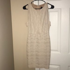 White and Cream lace dress